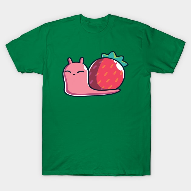 strawberry snail T-Shirt by penak sing maido